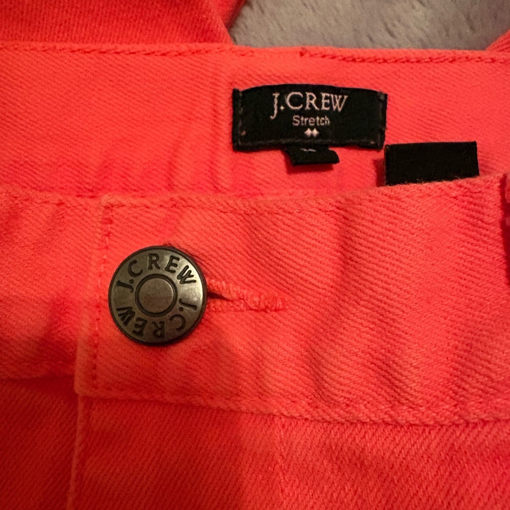 J. crew Stretch Matchstick coral jeans nwot Size 29 - Picture 7 of 10
